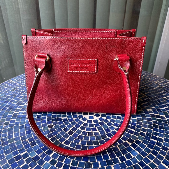 Kate Spade Cherry Red Leather Satchel - Picture 1 of 12